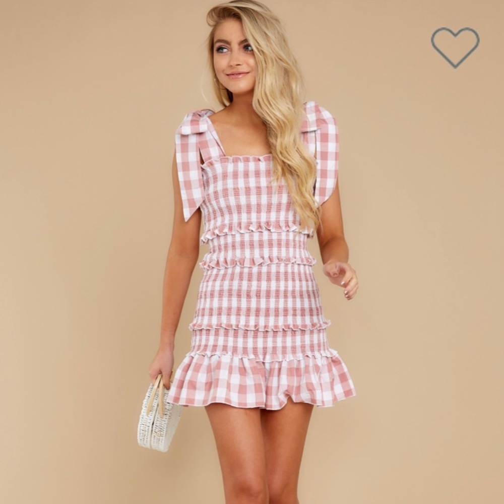 Pink gingham dress